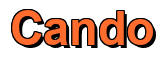 Rendering "Cando" using Arial Bold