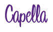 Rendering "Capella" using Bean Sprout