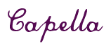 Rendering "Capella" using Commercial Script
