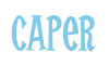 Rendering "Caper" using Cooper Latin
