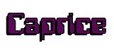 Rendering "Caprice" using Computer Font