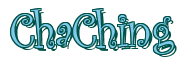 Rendering "ChaChing" using Curlz