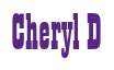 Rendering "Cheryl D" using Bill Board
