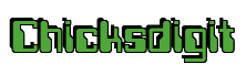 Rendering "Chicksdigit" using Computer Font