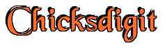 Rendering "Chicksdigit" using Black Chancery