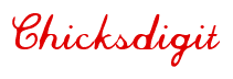 Rendering "Chicksdigit" using Commercial Script