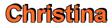 Rendering "Christina" using Arial Bold