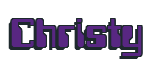 Rendering "Christy" using Computer Font