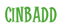 Rendering "Cinbadd" using Cooper Latin