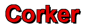 Rendering "Corker" using Arial Bold