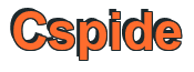 Rendering "Cspide" using Arial Bold