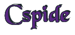 Rendering "Cspide" using Black Chancery