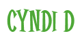 Rendering "Cyndi D" using Cooper Latin