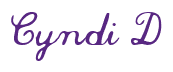 Rendering "Cyndi D" using Commercial Script