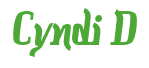 Rendering "Cyndi D" using Color Bar