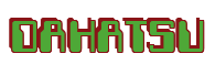 Rendering "DAHATSU" using Computer Font