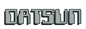 Rendering "DATSUN" using Computer Font