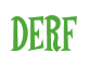 Rendering "DERF" using Cooper Latin