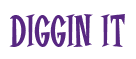 Rendering "DIGGIN IT" using Cooper Latin