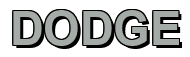 Rendering "DODGE" using Arial Bold