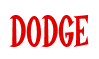 Rendering "DODGE" using Cooper Latin
