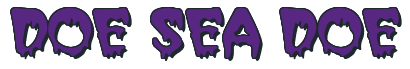 Rendering "DOE SEA DOE" using Creeper