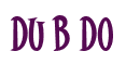 Rendering "DU B DO" using Cooper Latin