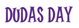 Rendering "DUDAS DAY" using Cooper Latin