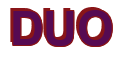 Rendering "DUO" using Arial Bold