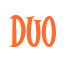 Rendering "DUO" using Cooper Latin