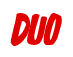 Rendering "DUO" using Big Nib