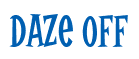 Rendering "Daze OFF" using Cooper Latin