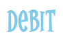 Rendering "Debit" using Cooper Latin