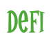Rendering "Defi" using Cooper Latin