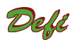 Rendering "Defi" using Brush Script