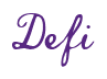 Rendering "Defi" using Commercial Script