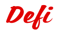 Rendering "Defi" using Casual Script