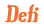 Rendering "Defi" using Color Bar