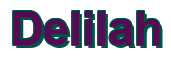 Rendering "Delilah" using Arial Bold