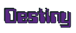 Rendering "Destiny" using Computer Font