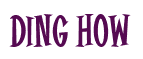 Rendering "Ding How" using Cooper Latin