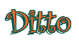 Rendering "Ditto" using Curlz