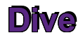 Rendering "Dive" using Arial Bold