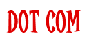 Rendering "Dot Com" using Cooper Latin