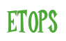 Rendering "ETOPS" using Cooper Latin