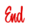 Rendering "End" using Bean Sprout