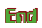 Rendering "End" using Computer Font