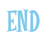 Rendering "End" using Cooper Latin