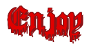 Rendering "Enjoy" using Dracula Blood