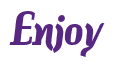 Rendering "Enjoy" using Color Bar